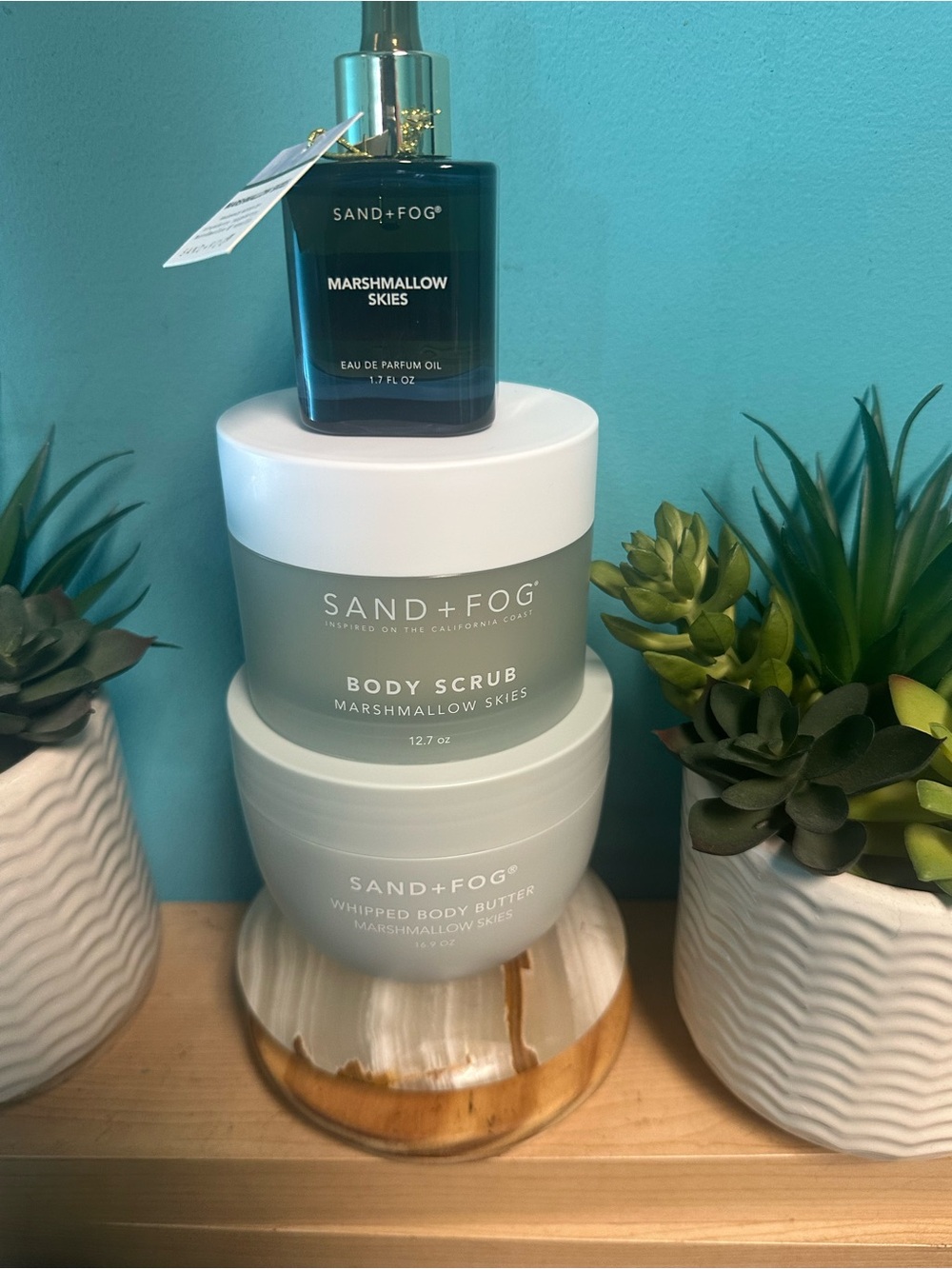 SAND+FOG Marshmallow Skies Body Care 3 piece Set - White